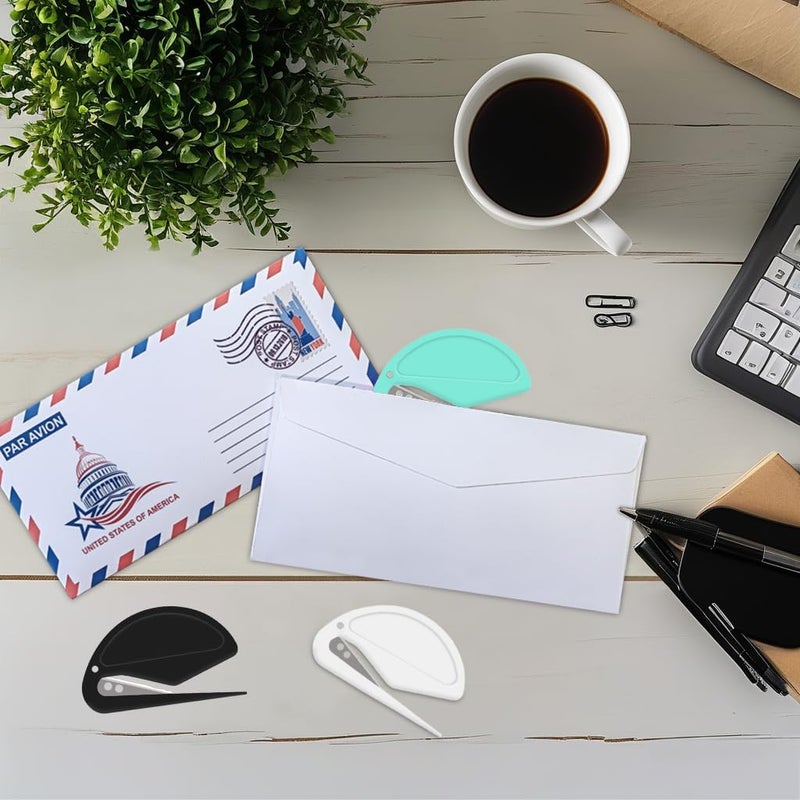 ZONICE 3 Pack Letter Opener Envelope Slitter – Envelope Opener with Safety Concealed Sharp Blade Neatly Opened Without Damage.Mail Opener for Women Men,Office Worker,Graduate Students,Home,Office,Postal - Image 4